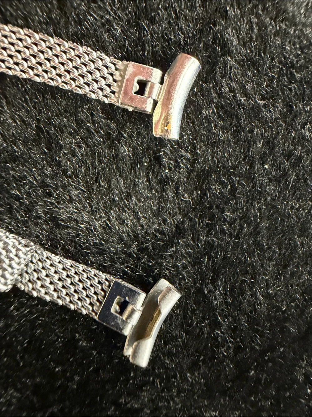 Base Metal Steel Color Mesh Vintage Watch Replacement Band